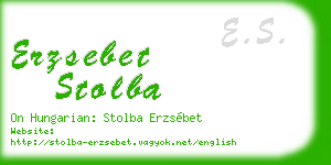 erzsebet stolba business card